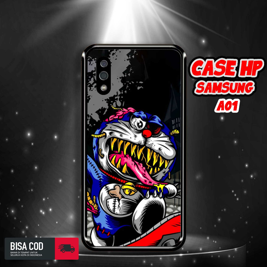 Case Samsung A01 Motif [MASK] Casing Samsung A01 TERBARU Hardcase Glossy Kilau 2D Case Hp Samsung A0