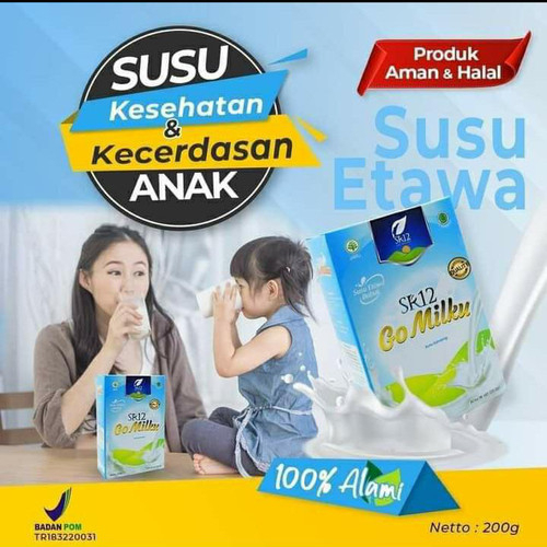 

go milku sr12 600g susu Kambing Etawa plus herbal peninggi badan penggemuk badan gomilk sr12 gomilku sr12promil ibu hamil dan menyusui