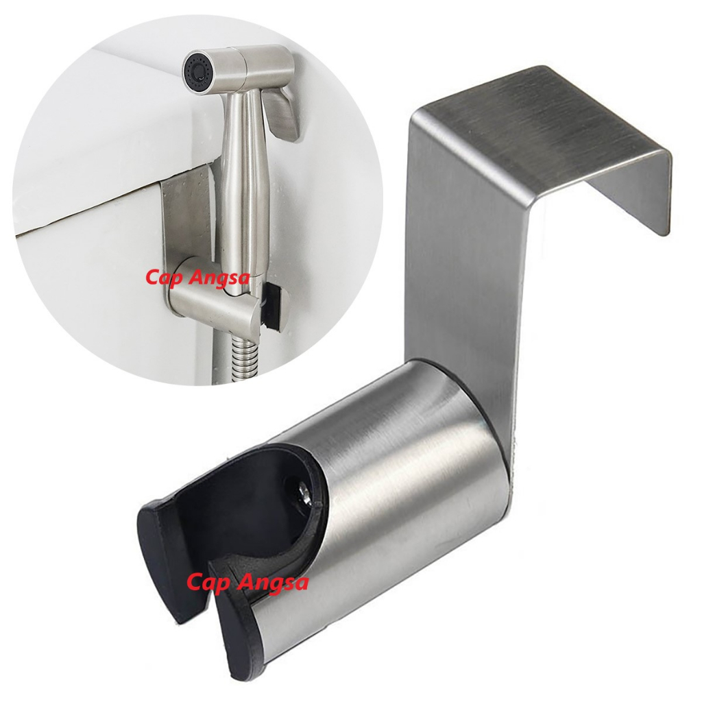 CANTOLAN SHOWER HOOK KERAN BRAKET TANPA SEKRUP DUDUKAN JET SPRAY CEBOK KLOSET WC BRACKET TANPA TEMPEL