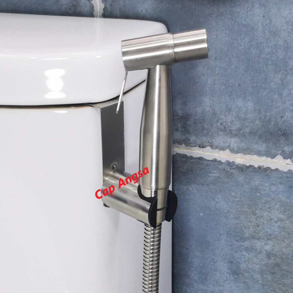 CANTOLAN SHOWER HOOK KERAN BRAKET TANPA SEKRUP DUDUKAN JET SPRAY CEBOK KLOSET WC BRACKET TANPA TEMPEL