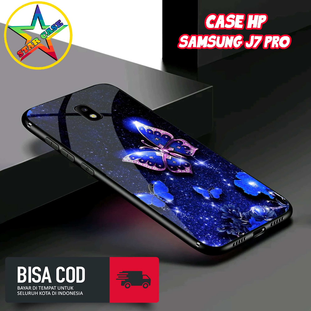 Case Samsung J7 Pro 2017 Motif [BUTTERFLY] Casing Samsung J7 Pro TERBARU Hardcase Glossy Kilau 2D Ca
