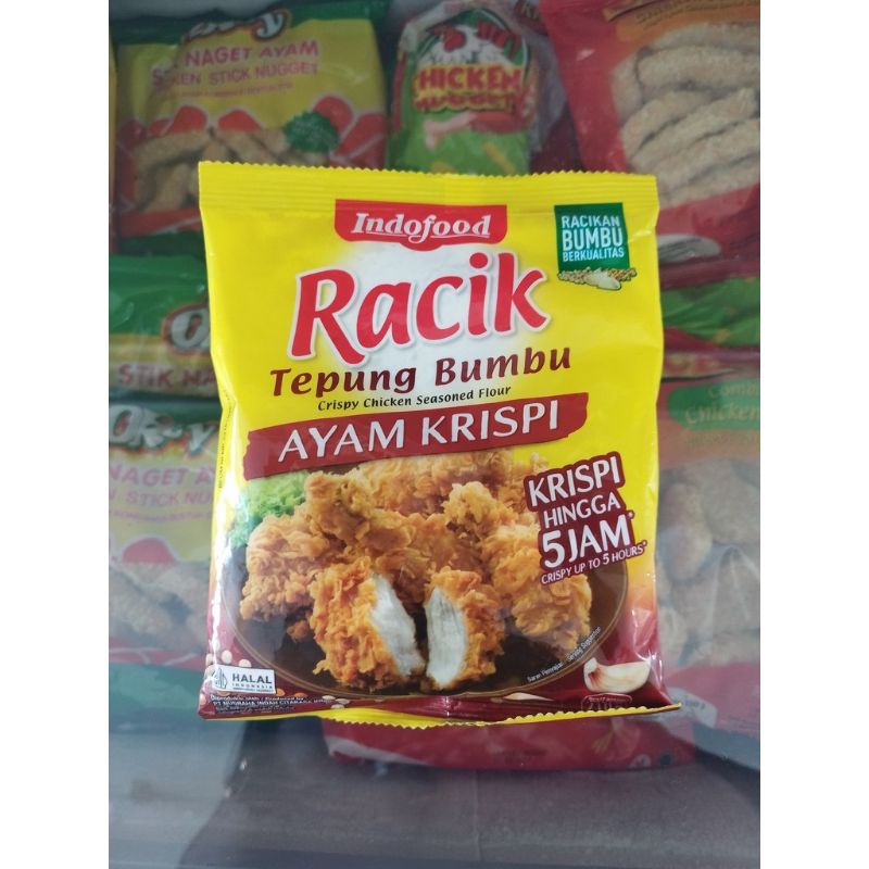 

Indofood Racik Tepung Bumbu Ayam Crispy 210gr