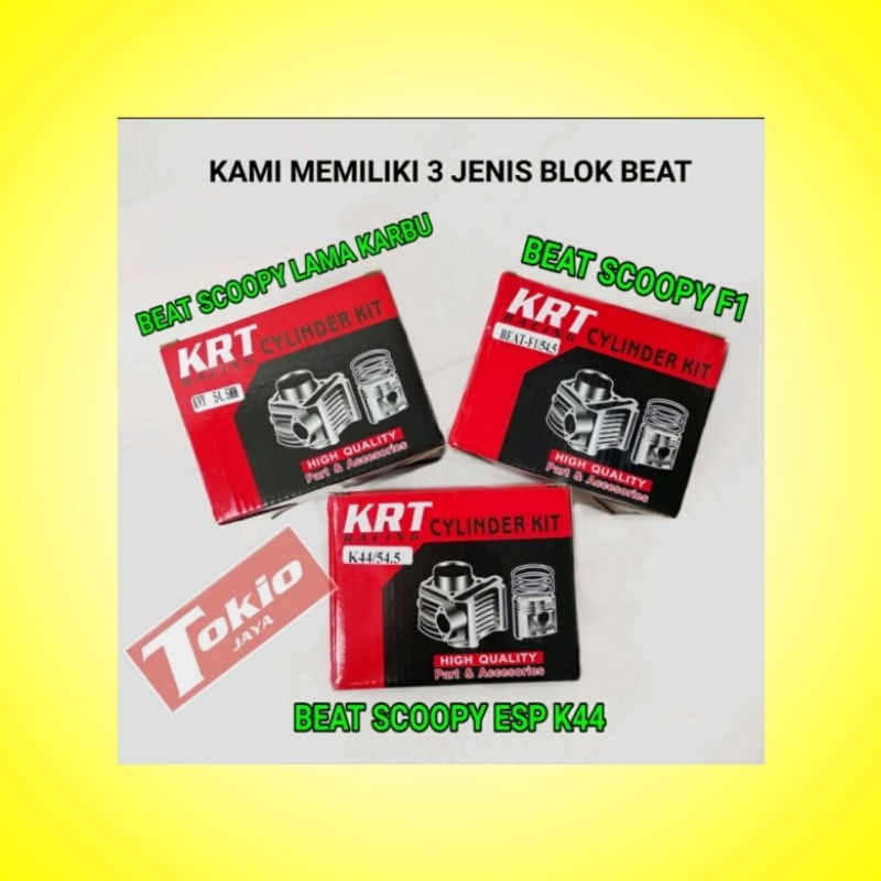 BLOK SEHER BEAT SCOOPY LAMA KARBU KVY BEAT SCOOPY FI KZL  BEAT SCOOPY ESP K44 54,5 PAKET BORE UP BOR
