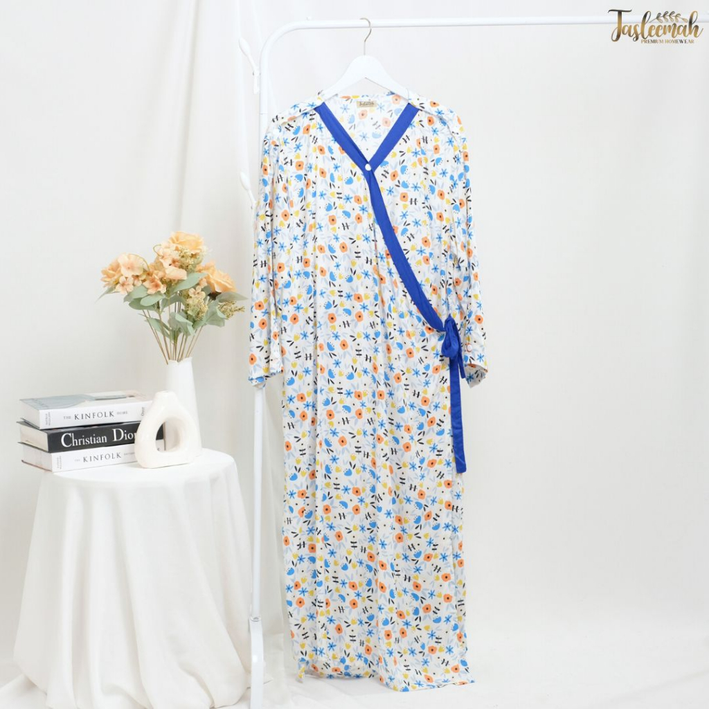 [BAJU INFUS &amp; MELAHIRKAN ] Kimono Dress Rayon Premium / Cey Airflow Crinkle Lengan Panjang | Baju Hamil Menyusui | Baju Melahirkan | Baju Pasien