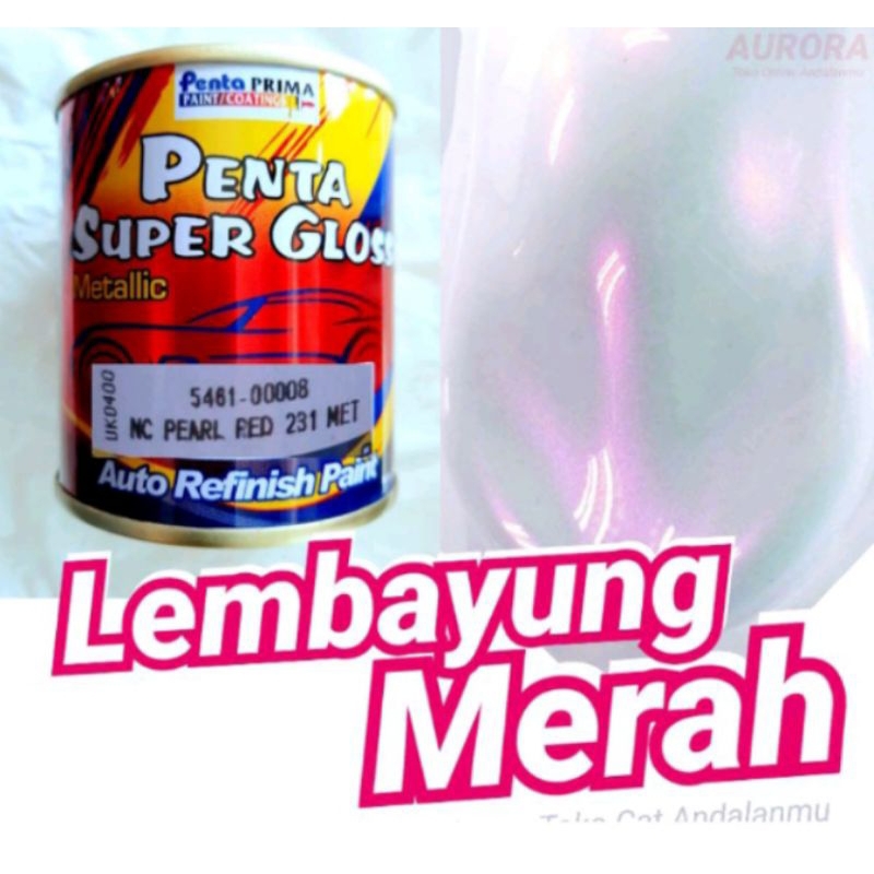 Cat Lembayung Merah Penta Super Gloss 5461-00008 Mutiara Merah