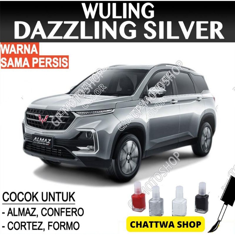 CAT OLES Wuling Dazzling Silver Cat Oles Penghilang Baret Mobil Lecet Silver Metalik Almaz Confero C