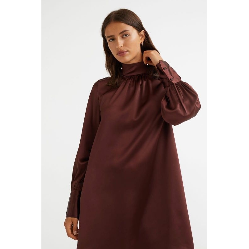 Hmm highneck silk dress