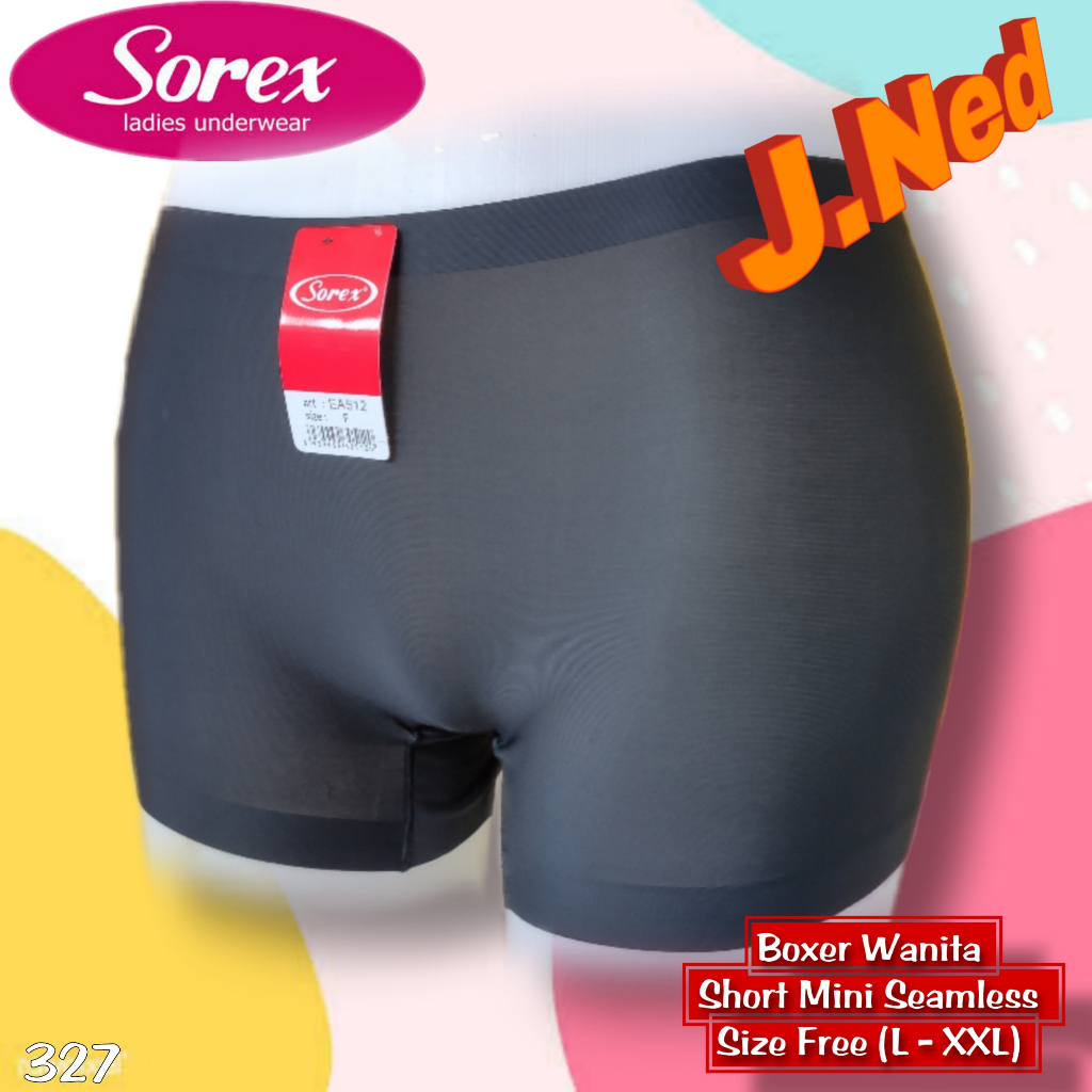 J327 CELANA SHORT WANITA BOXER SEAMLESS SOREX ALL SIZE FIT L to XL