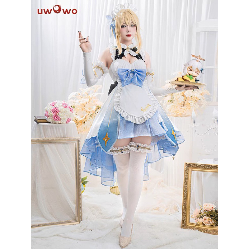 ready stock uwowo maid lumine costum cosplay