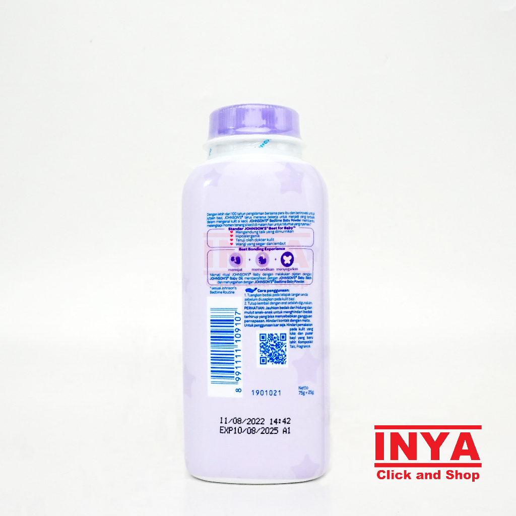 Johnson Bedtime Baby Powder 75gr - Bedak Bayi