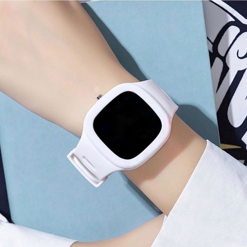 Jam Tangan Digital Wanita Pria Tahan Air Fashion LED WATCH // Jam Tangan Wanita Kekinian Lagi Viral Strap Ruber // Jam Tangan Wanita Led Digital Bisa Cod