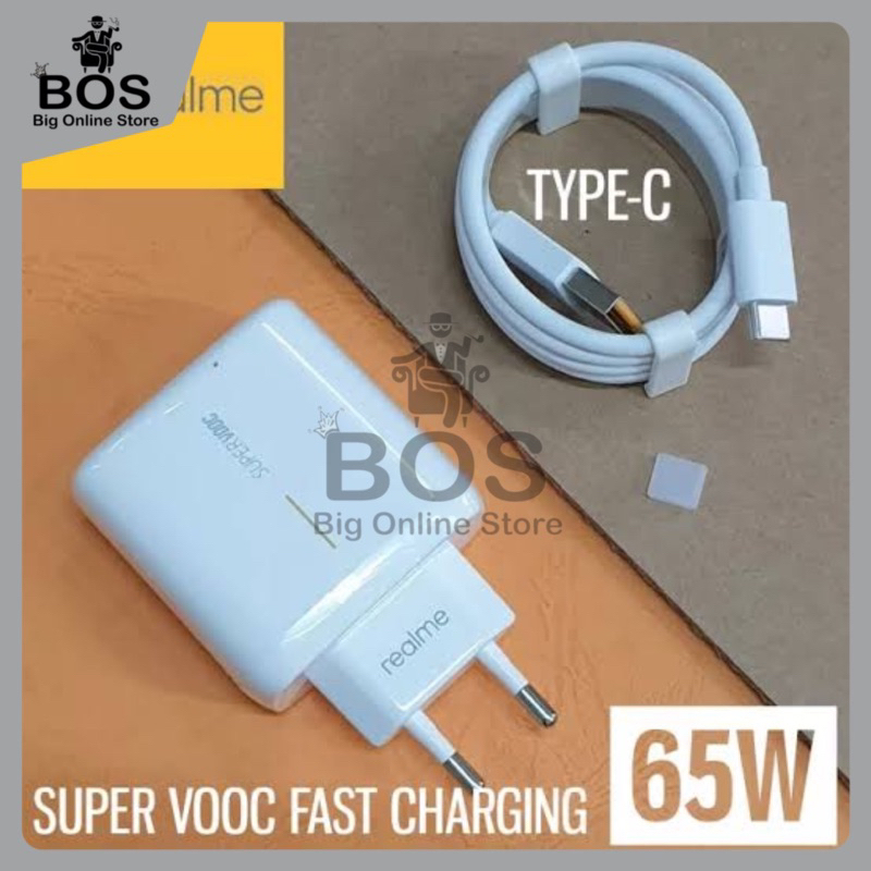 BOS - TC REALME X50 PRO 65W 1USB MICRO &amp; TYPE C | CHARGER CASAN VOOC