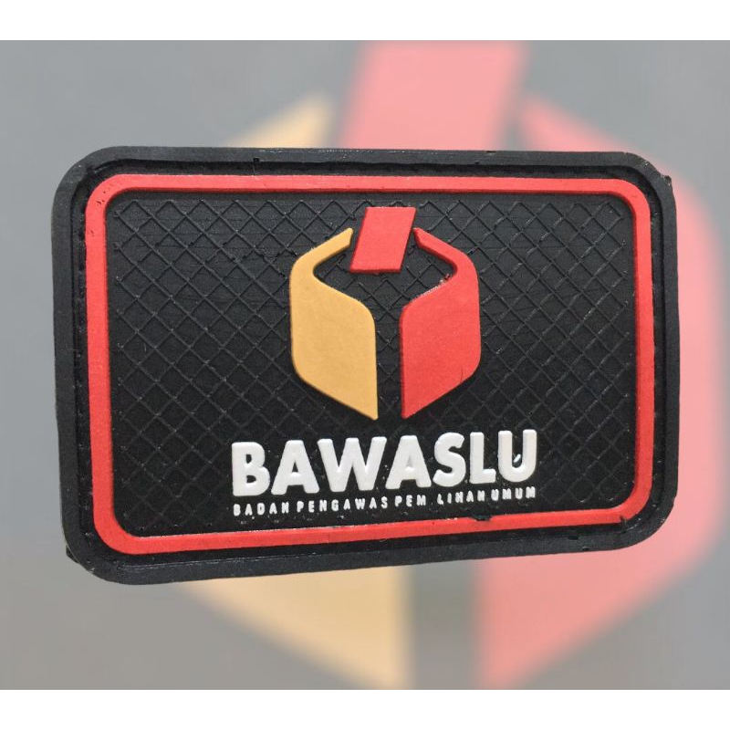 Topi tactical hitam perekat+logo bawaslu velcro