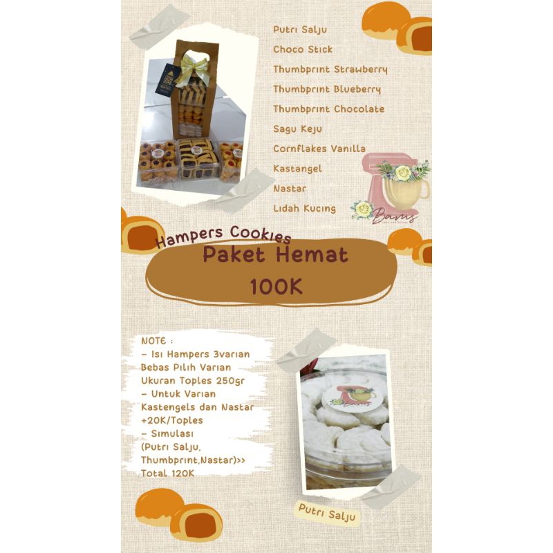 

Hampers Paket Hemat Hamper kue kering