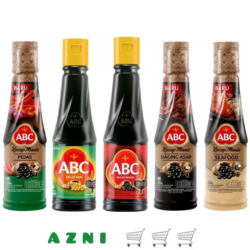 

ABC KECAP BOTOL 135 ML - Manis/ Asin/ Pedas/ Seafood/ Daging Asap/ All Varian