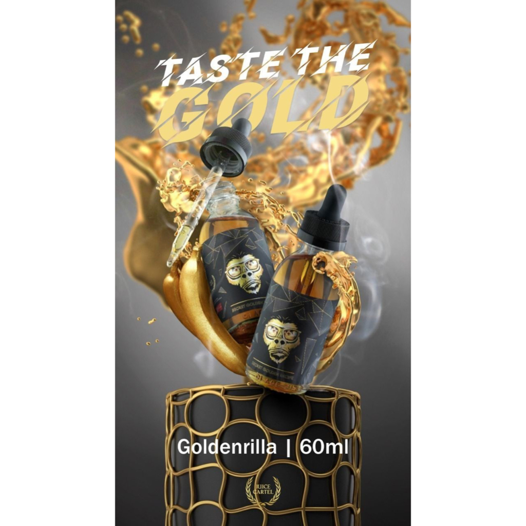 Liquid Goldenrilla Secret Golden Recipe 60ML 3&amp;6&amp;9Mg by IJC berpita cukai