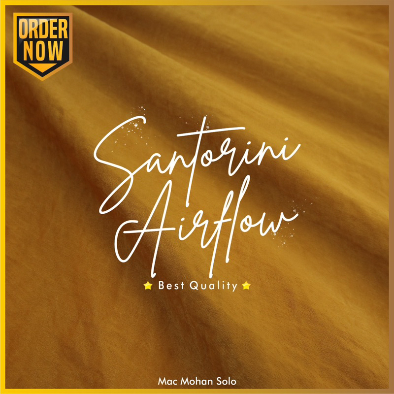 &lt;HITZ&gt; SANTORINI AIRFLOW CRINKLE SATIN SHINY KRINKEL KAIN SANTORINI KRINKLE PER 0.5M HARGA TERMURAH ORIGINAL CEY GROSIR MURAH SHINING CRINKLE URAGIRI