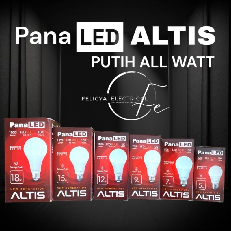 LAMPU LED PANALED ALTIS CAHAYA PUTIH TERANG MURAH MERIAH KUALITAS PREMIUM ALL WATT