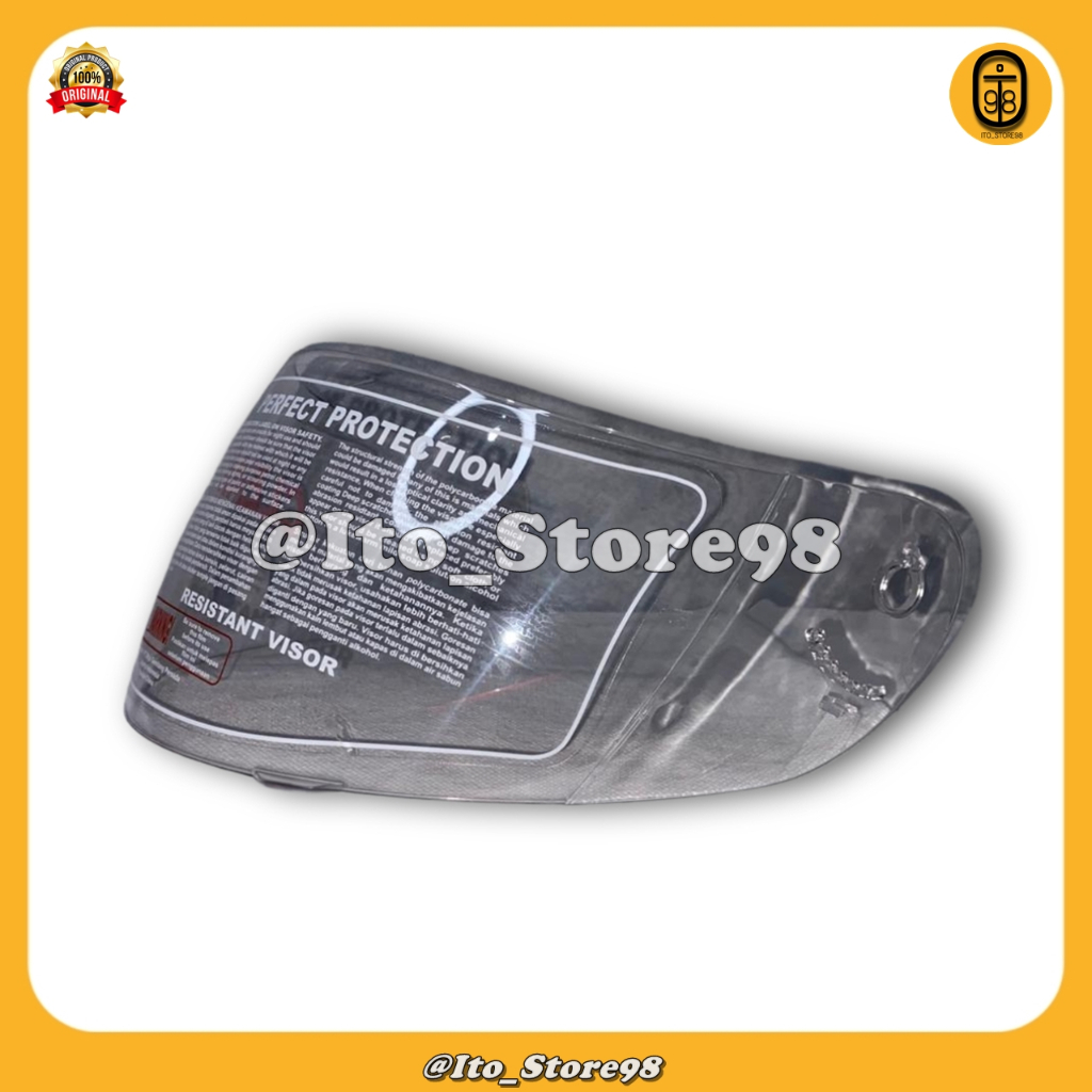 Kaca Helm Full Face MDS VICTORY Original Visor Clear Iridium