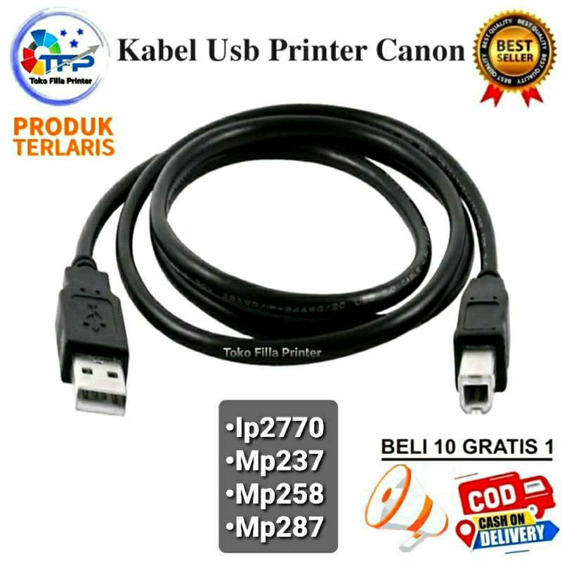 Kabel Usb Printer Canon Ip2770 Mp237 Mp258Mp287
