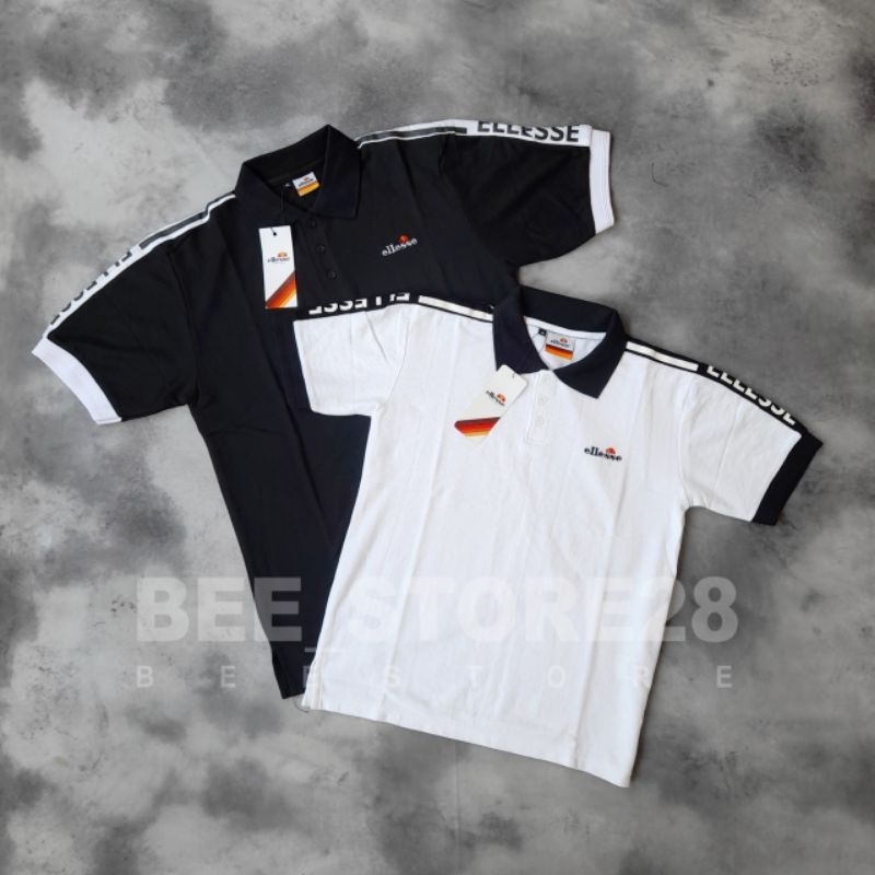 POLO SHIRT ELL3SS3 TAPED AUTHENTIC PREMIUM BAHAN LACOS24S