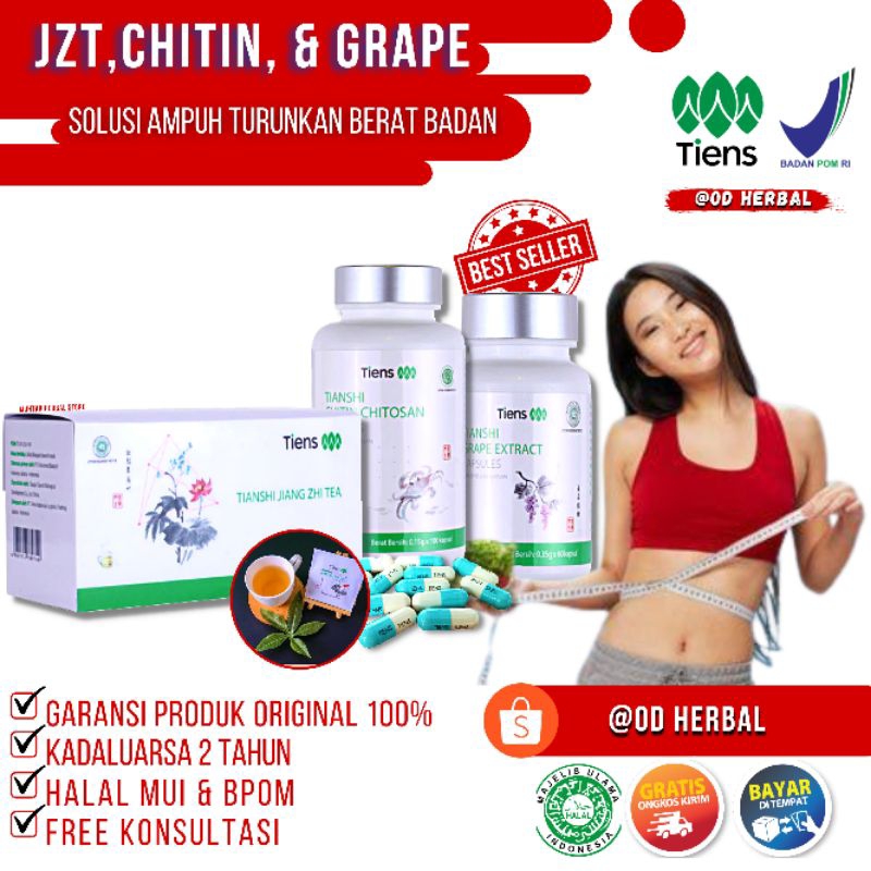 Grape Extract Slimming Teh Pelangsing Jiang Zhi Tea Tiens Chitin Chitosan Capsules Suplemen Detox Pe