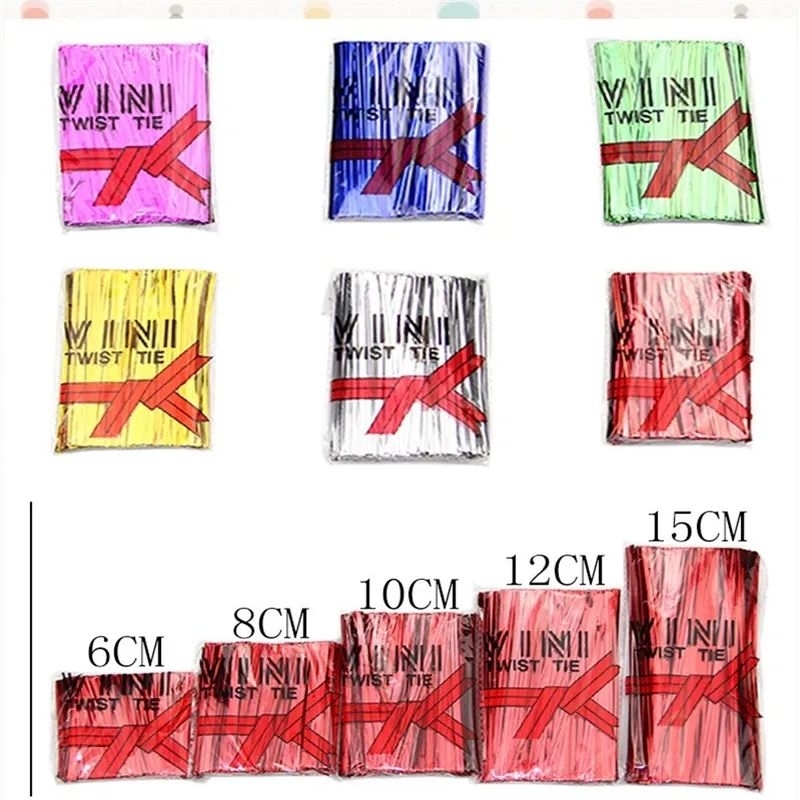 600 pcs Pita Kawat potong mas ikat twist tie snack Souvenir 8cm/10cm