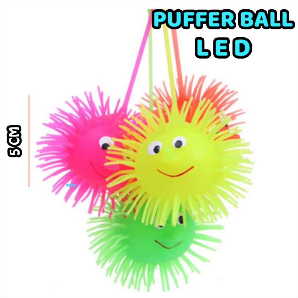 Mainan Puffer Ball / Mainan Yoyo Ubur-Ubur / Mainan Bola Lampu LED / Mainan Smile Duri / Ferhat Ball 1474H