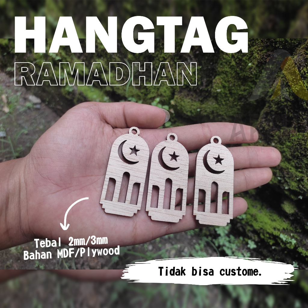 HANG TAG PLYWOOD RAMADHAN AKSESORIS HAMPERS LEBARAN