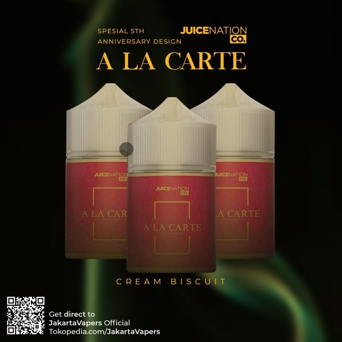 LIQUID ALACARTE CREAM POUNDCAKE-BISCUIT 60ML By JUICENATION