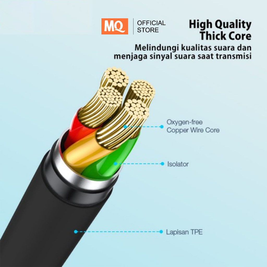 MQ Earphone Headset Handsfree Super Bass In-Ear HiFi dengan Mikropon MQ-128