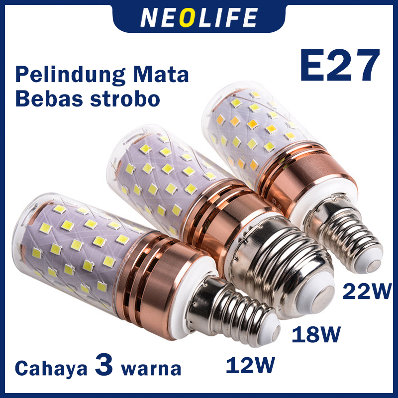 NEOLIFE warna  Halogen Kacang LED Lampu Halogen Led tiga warna E27