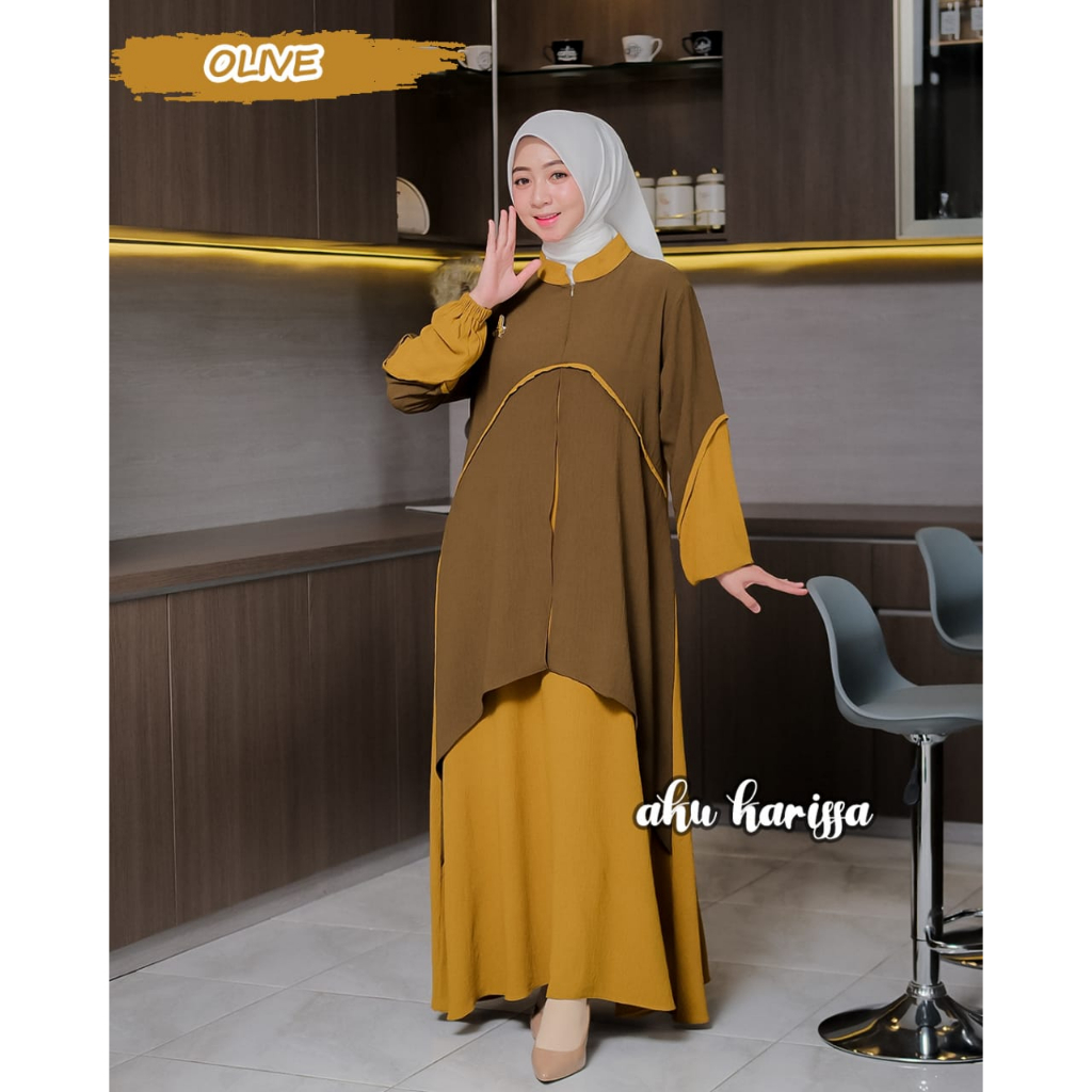 GAMIS SALWA MELIFA  LIANI AKU KARISSA DRESS MODEL TERBARU CRINGKLE PREMIUM OOTD FASHION WANITA KEKINIAN UPDATE STYLE