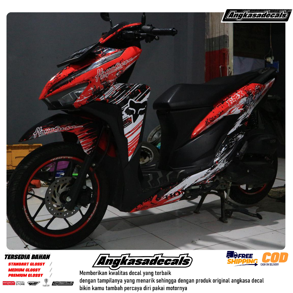 TERBARU// DECAL STIKER EMBLEM STRIPING HONDA VARIO 125 / 150 TAHUN 2018-2021  full body .variasi lis