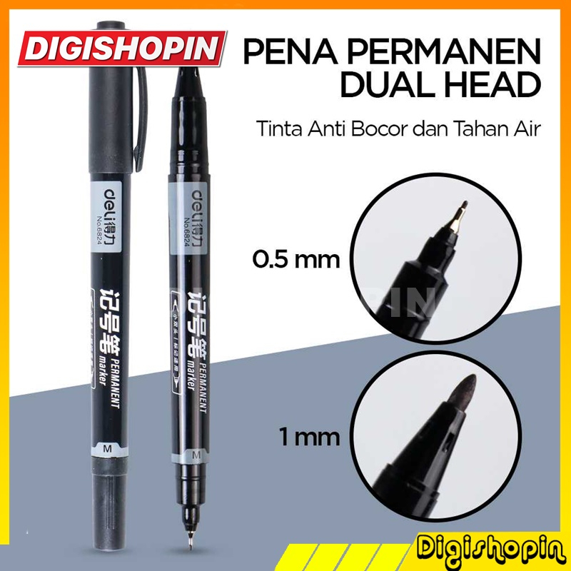 

Deli Pulpen Dual Head Tip Marker Pens Waterproof