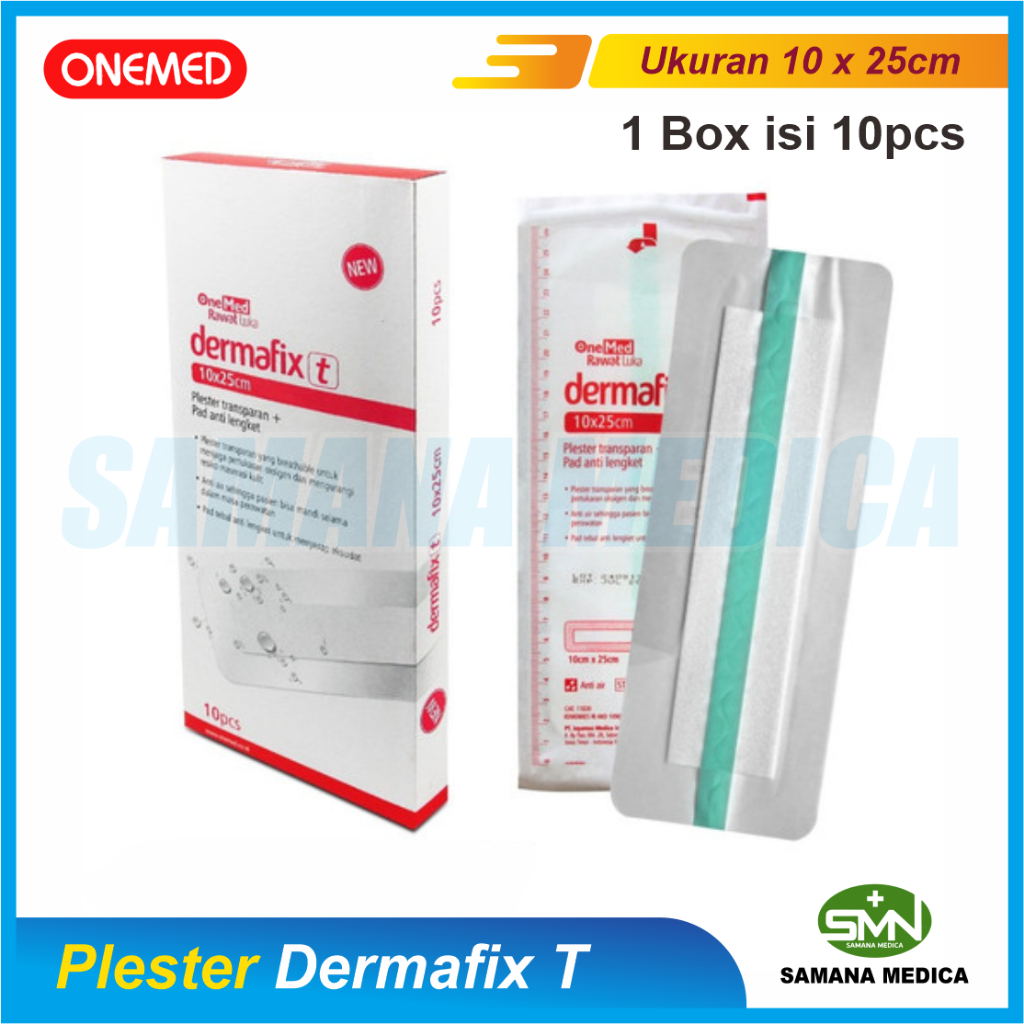 Plester Dermafix T 10 x 25cm ONEMED plester transparan Luka setelah operasi P3K Rawat Luka Promo Murah HARGA / 1PCS Expired date 2027