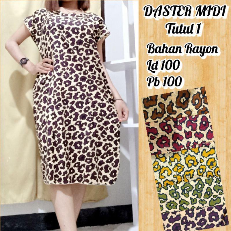 DRESS MINI | DASTER TIDUR WANITA ALL SIZE MOTIF MACAN REAL PICT