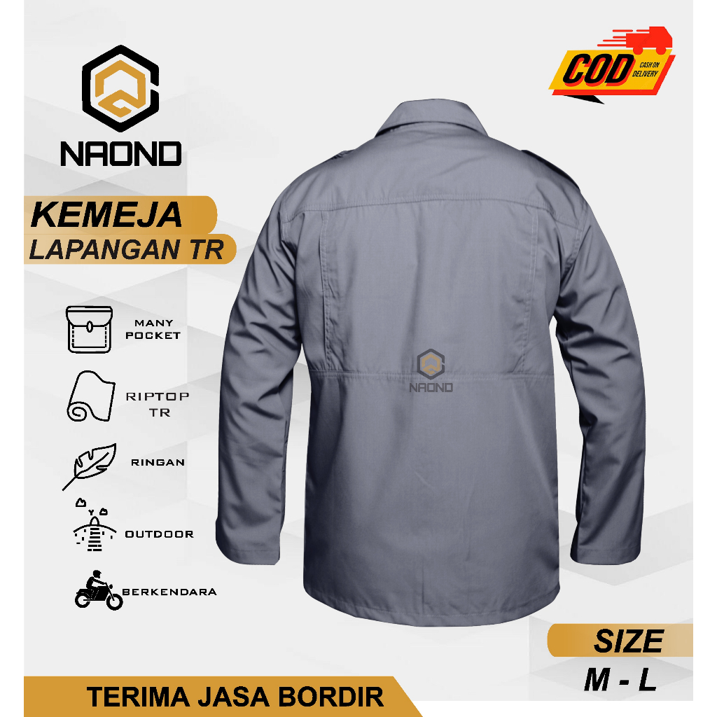 kemeja Lapangan kerja BEST SELLER/Kemeja Tactical Tangan Panjang/Outdoor/PDL bahan ripstok Kemeja PDL Pria Panjang Formal / Kemeja Adventure/ripstop excellent