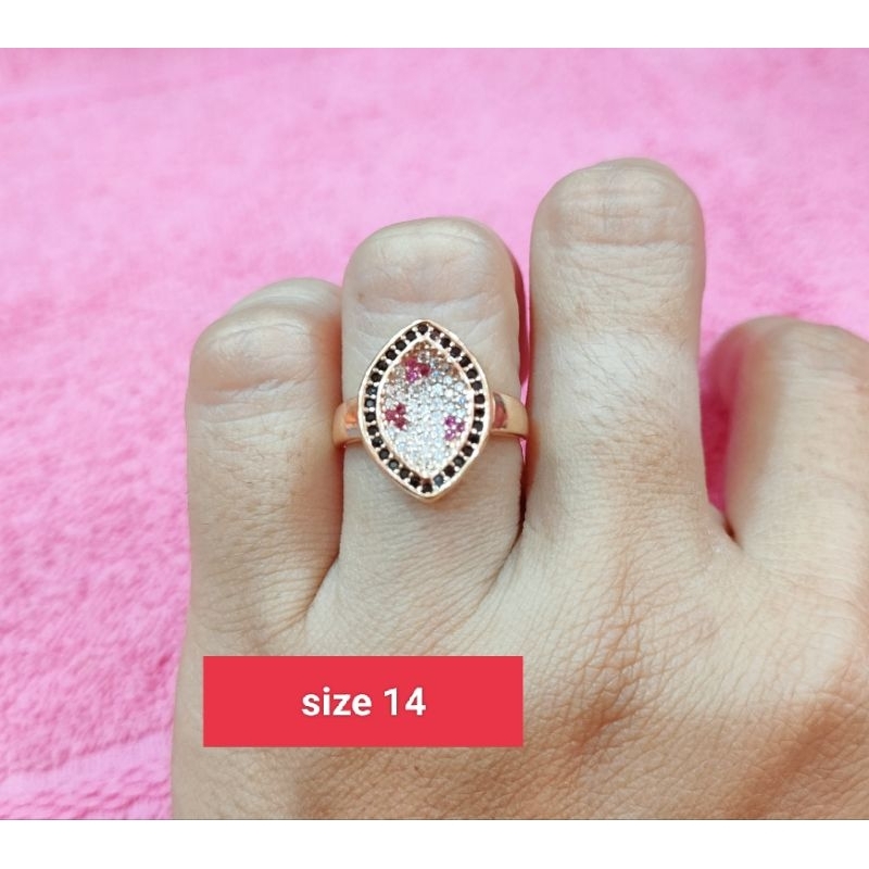 CINCIN WANITA PERAK ASLI 925 LAPIS EMAS