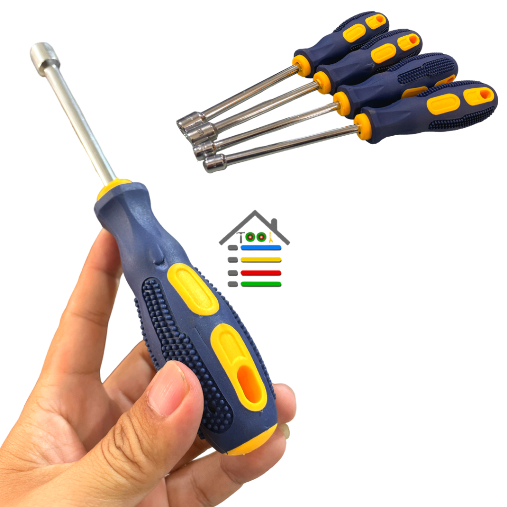 OBENG KARET KEPALA HEXAGONAL CHROME VANADIUM HEX NUT KEY HAND TOOL SCREWDRIVER M2.5 - M5