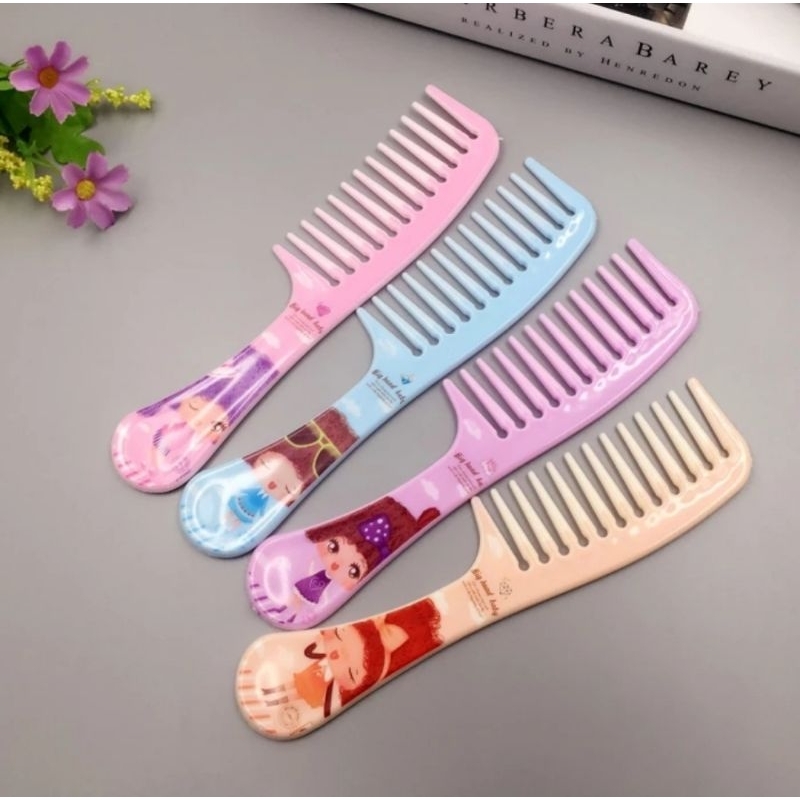 [new] Sisir Gagang - Sisir anti kusut - sisir motif gigi jarang