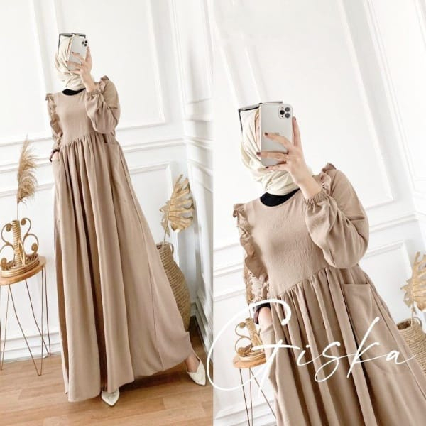 Gamis Giska Dress Maxi Crincle Airflow