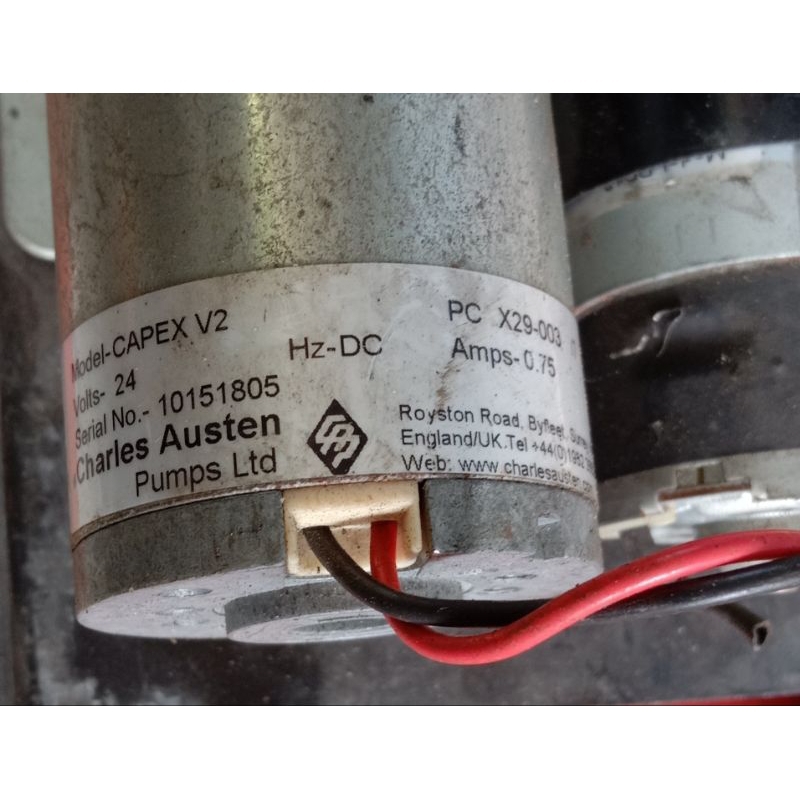 DC PUMP MOTOR 24V MODEL CAPEX V2