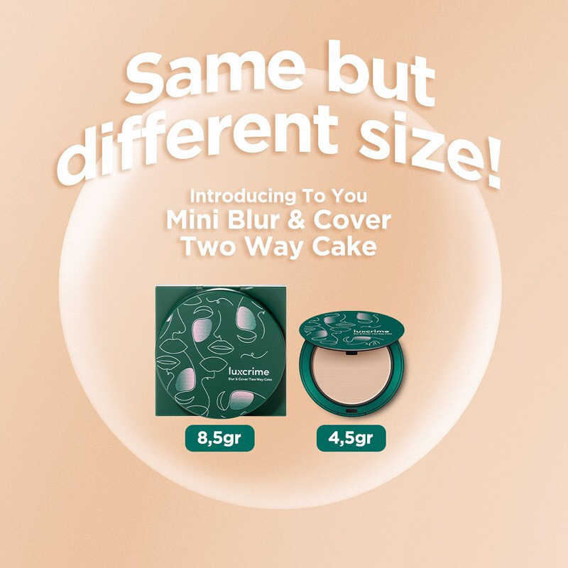 Luxcrime Blur &amp; Cover Two Way Cake Bedak Padat