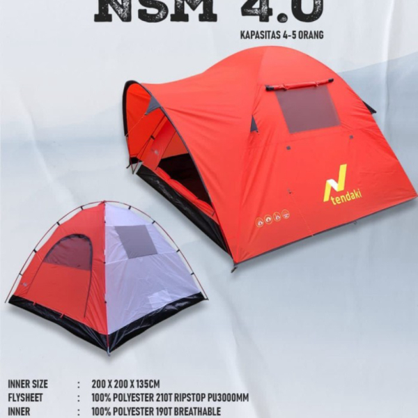 Jual tenda great outdoor NSM 4 kap 4 - 5 orang double layer frame kuning Berkualitas
