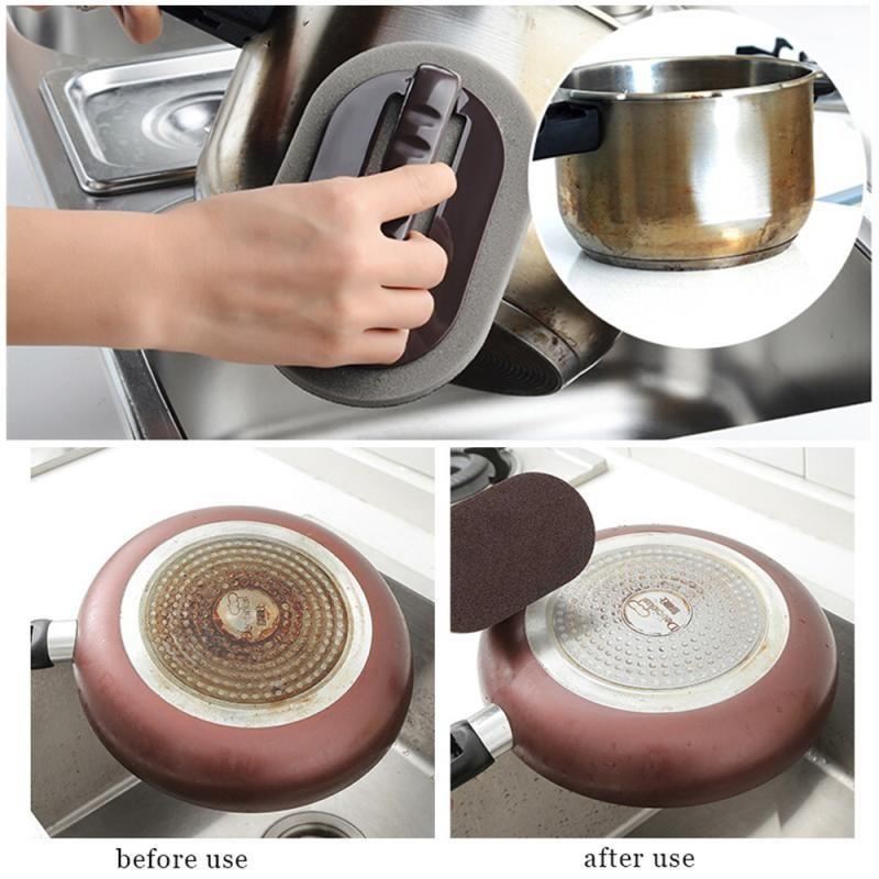 Sikat Panci Nano Magic Spons Alat Pembersih Kerak Noda Wajan Brush Pembersih Alat Dapur