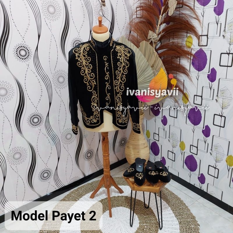 Beskap Pengantin / Beskap Bludru Payet - Model Payet 2