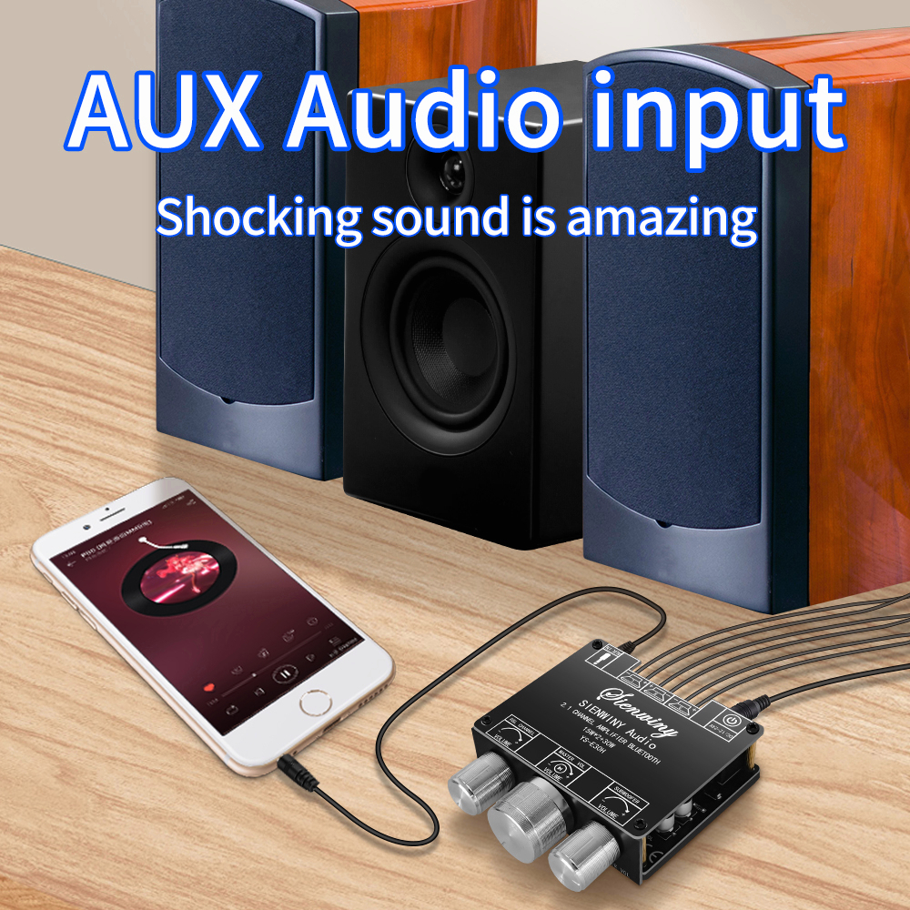【YS-E30H】Dengan APP  2.1 Channel Bluetooth 5.1 Amplifier Papan Subwoofer Audio Amplifier Modul DC9-24V