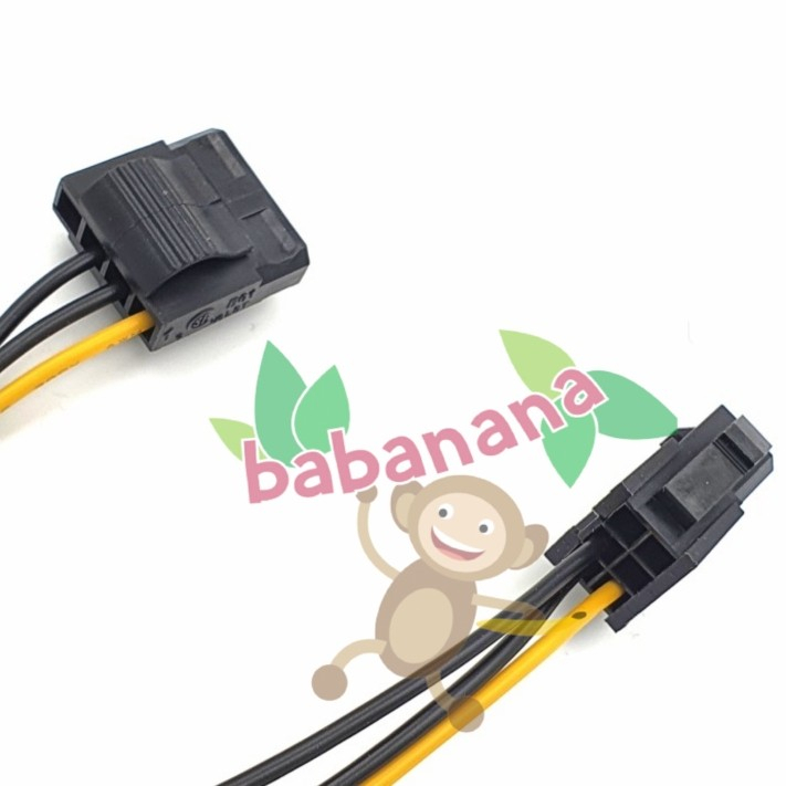 PCIE 6 pin to 4 pin molex kabel konverter adapter psu fan cable power