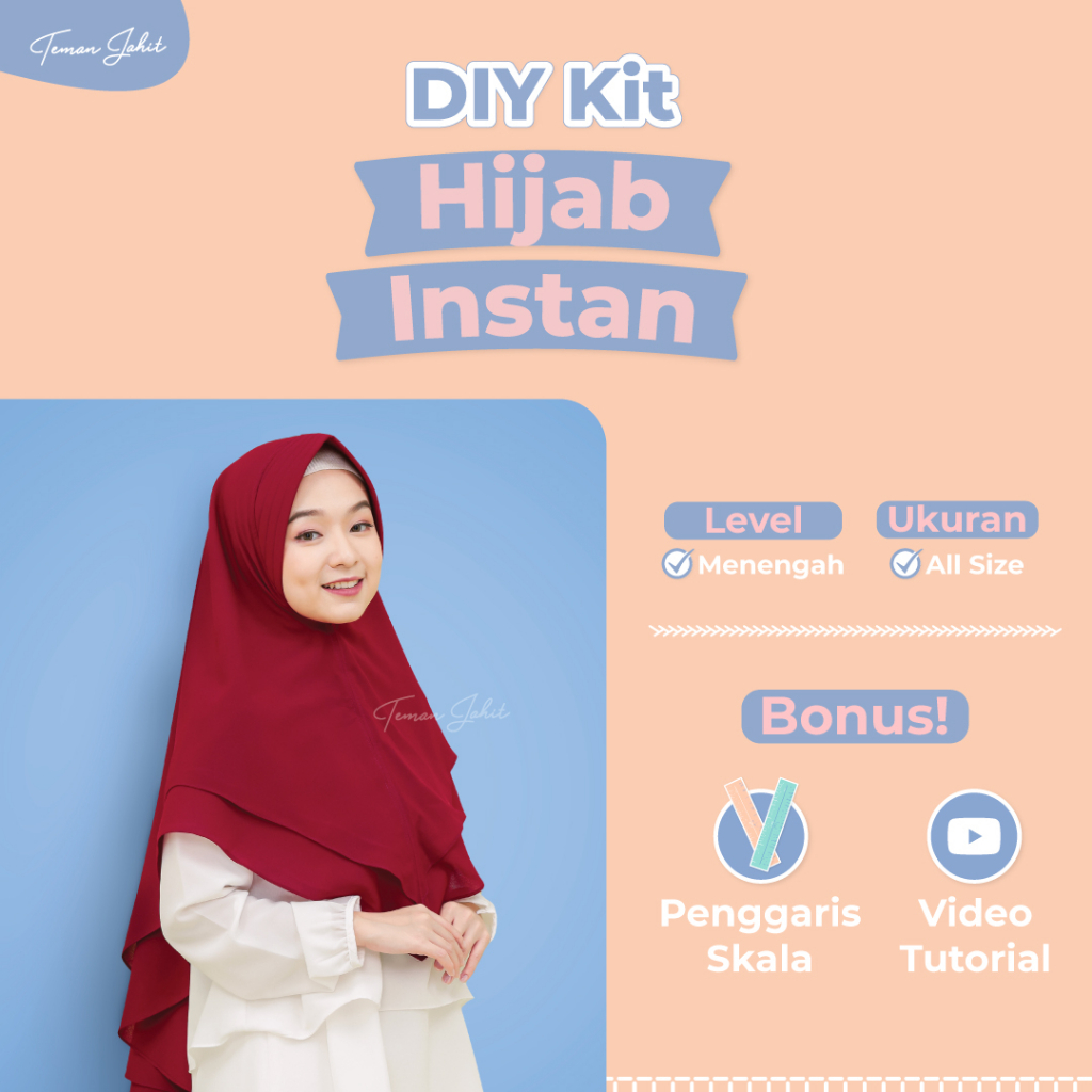 DIY Kit Hijab Instan - Kerudung Instan